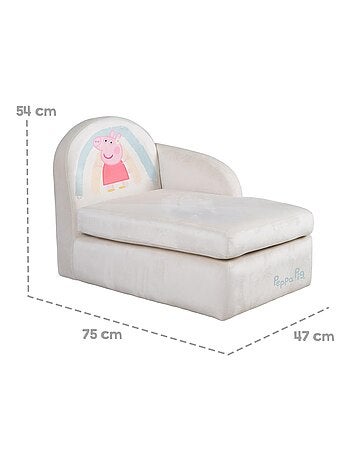 Sofá infantil en terciopelo suave 'Roba Peppa Pig'