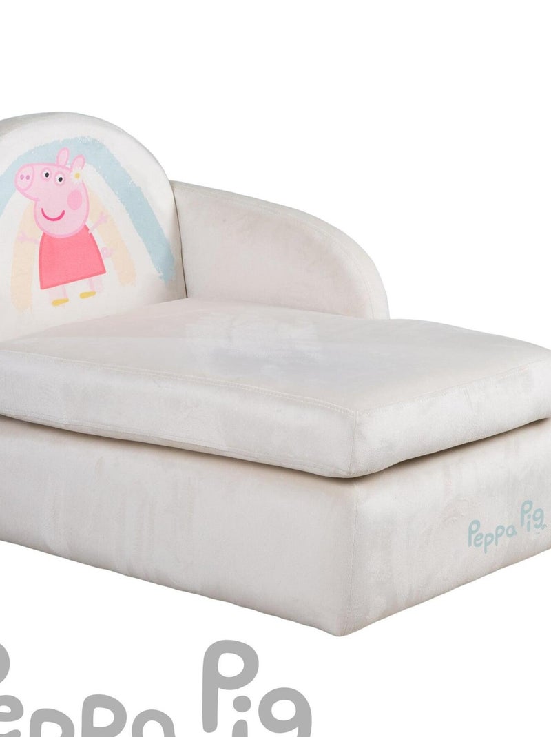 Sofá infantil en terciopelo suave 'Roba Peppa Pig' Beige - Kiabi
