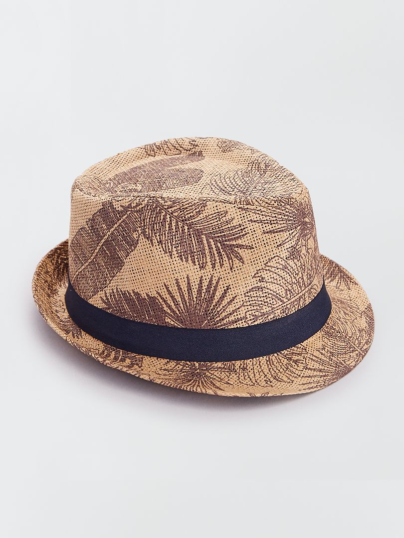 Sombrero borsalino estampado castaño - Kiabi