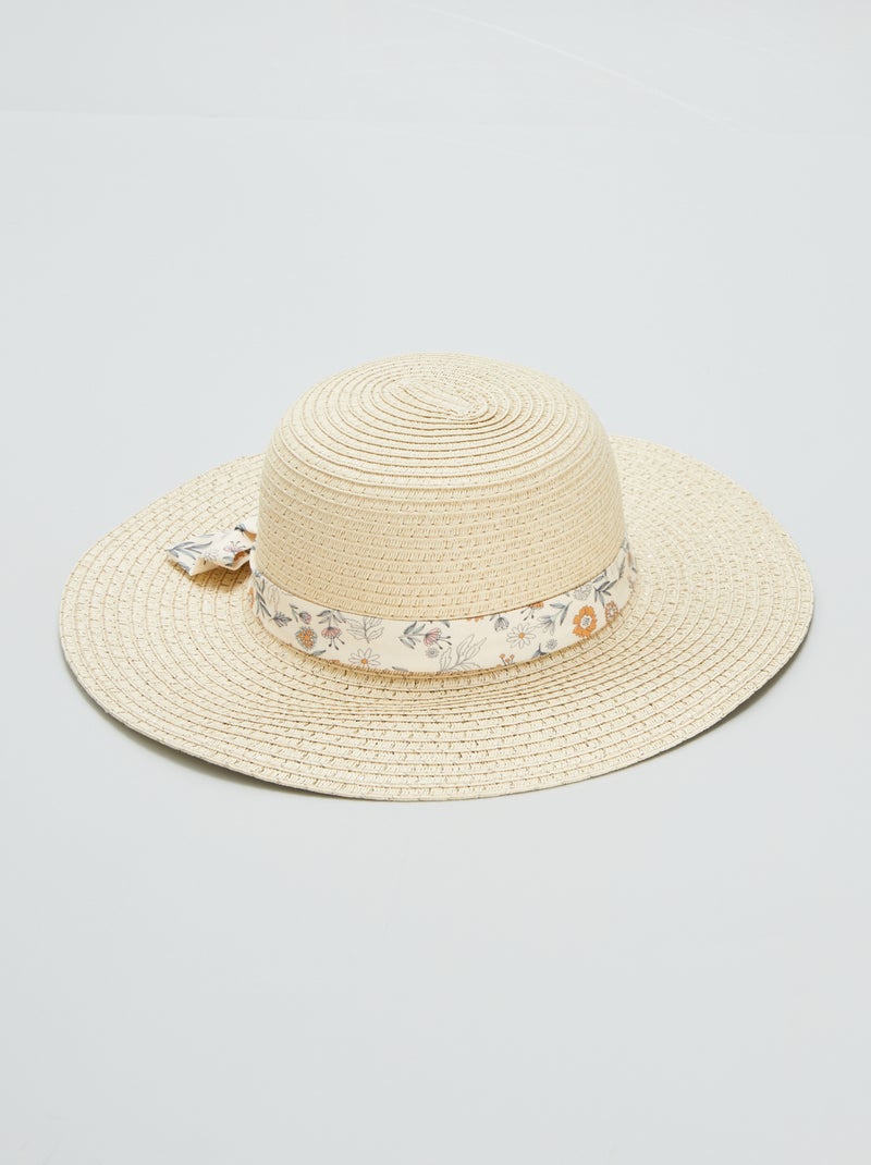 Sombrero capelina con brillos BEIGE - Kiabi
