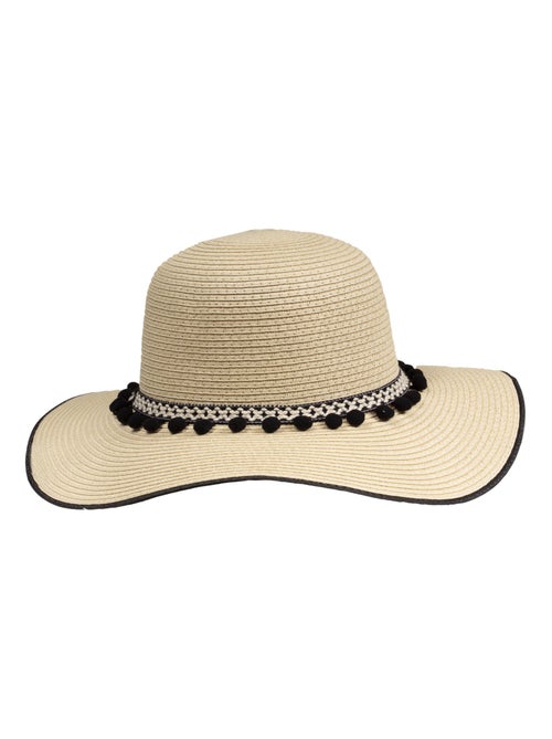 Sombrero Cinta ajustable a rayas mujer Isotoner - Kiabi