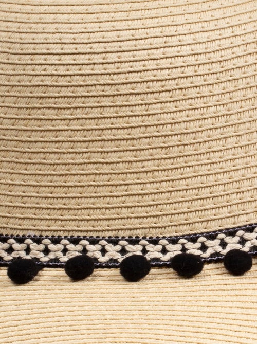 Sombrero Cinta ajustable a rayas mujer Isotoner - Kiabi