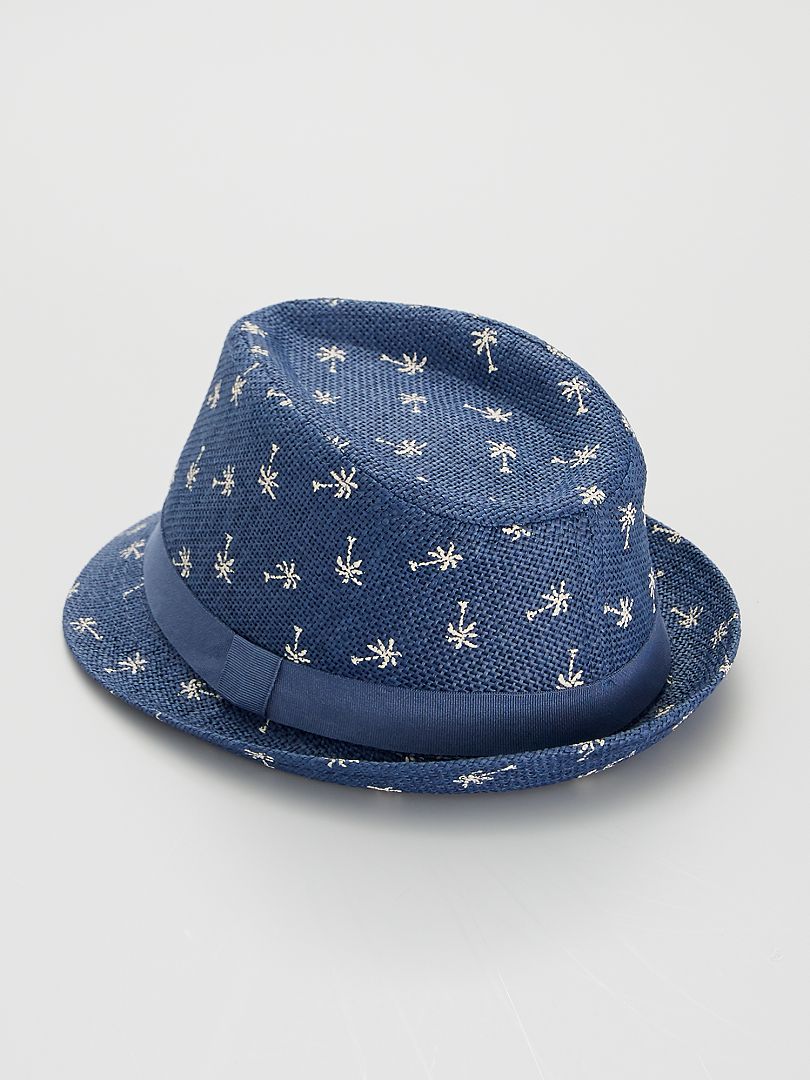 Sombrero con estampado de 'palmera' AZUL - Kiabi