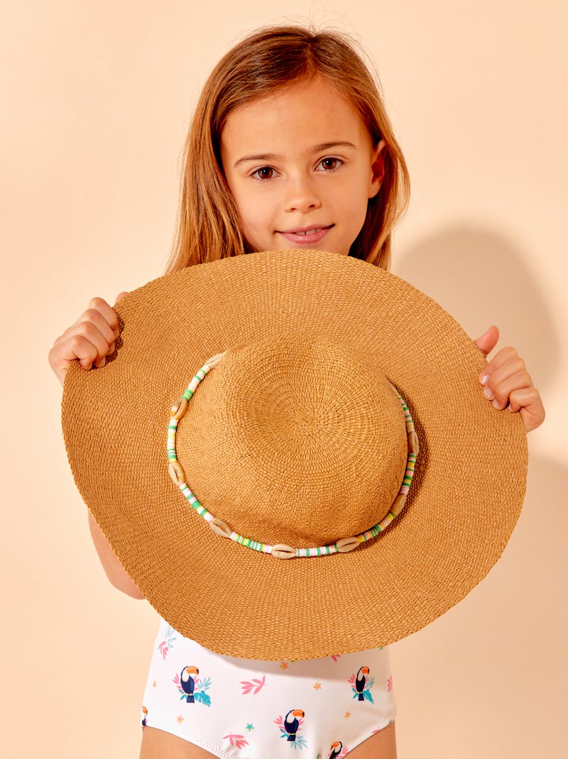 Sombrero con perlas BEIGE - Kiabi