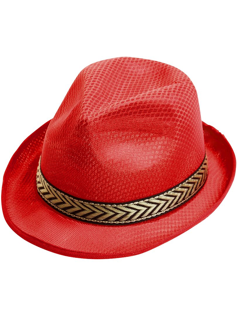 Sombrero de ala rojo - Kiabi