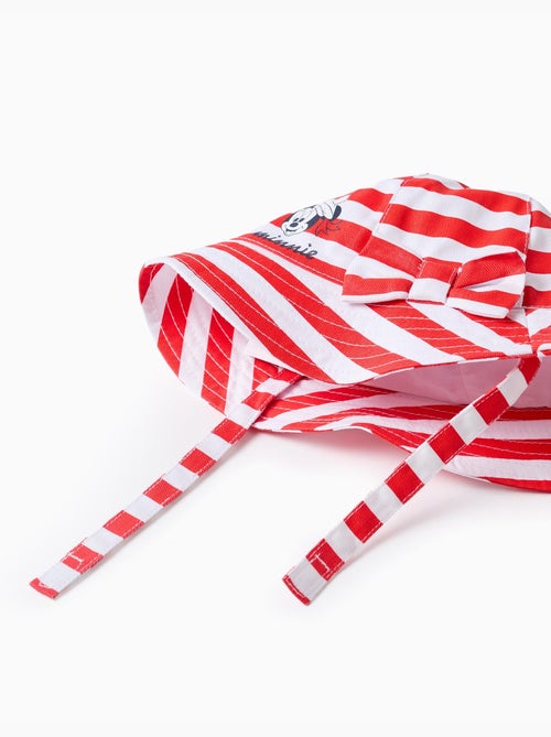 Sombrero de algodón a rayas con estampado de Minnie - Kiabi