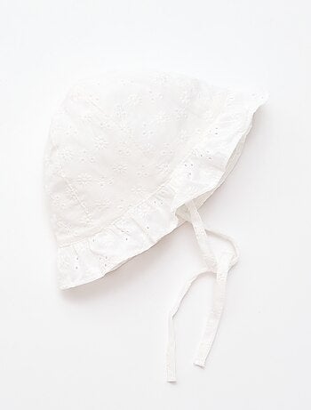 Sombrero de bordado inglés con lazos