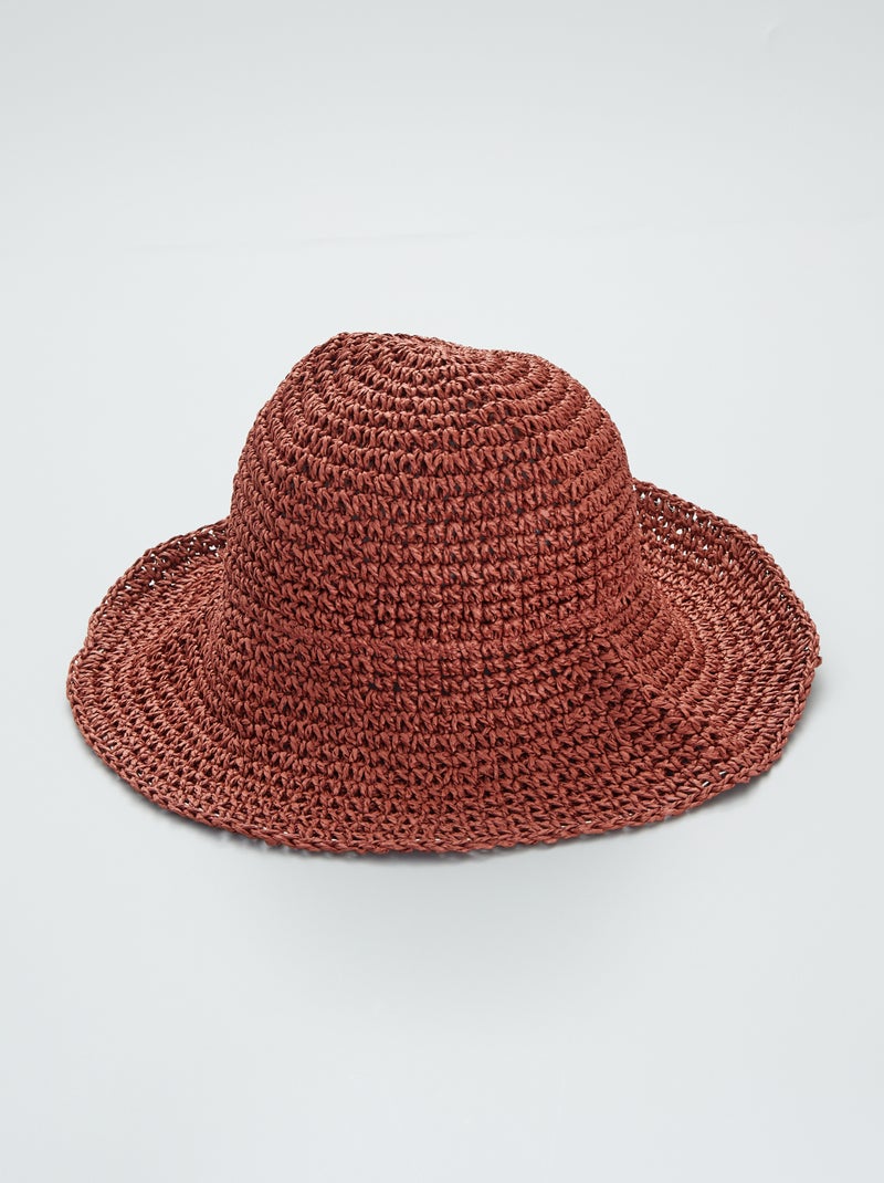Sombrero de campana liso MARRON - Kiabi
