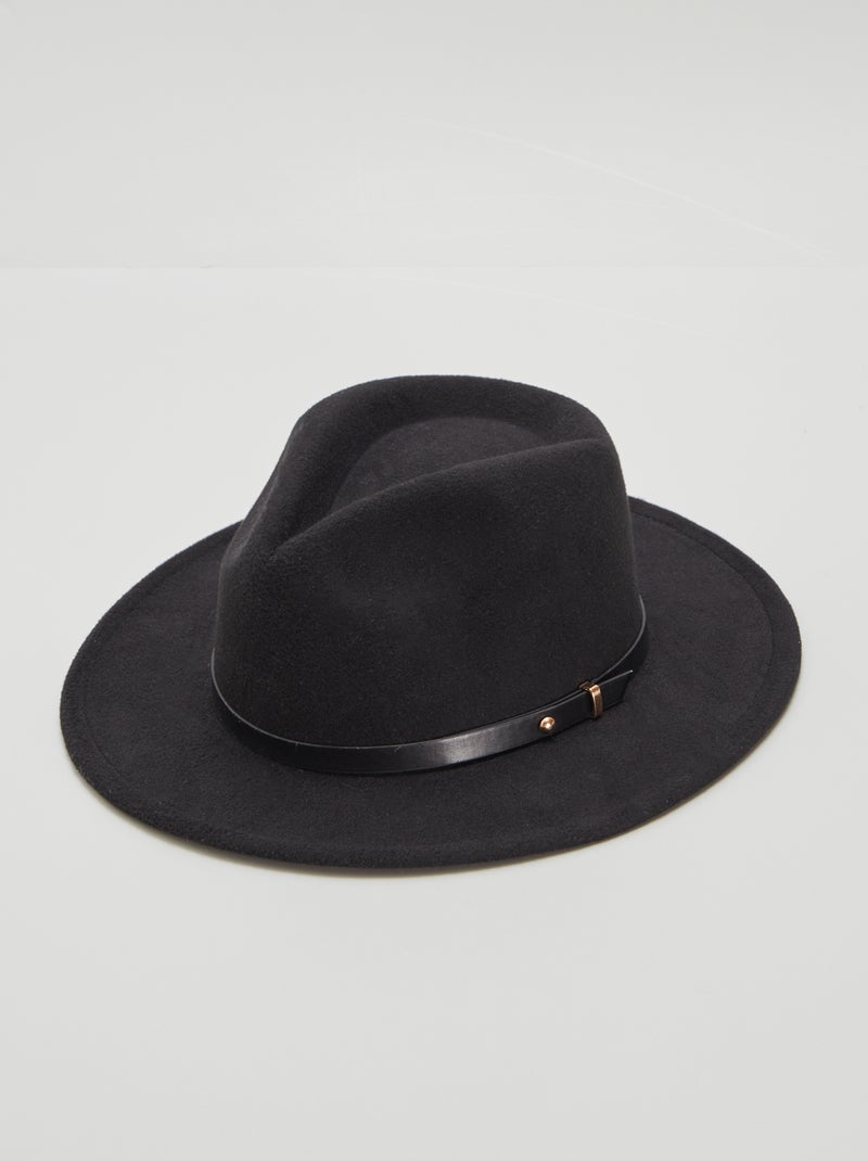 Sombrero de fieltro NEGRO - Kiabi