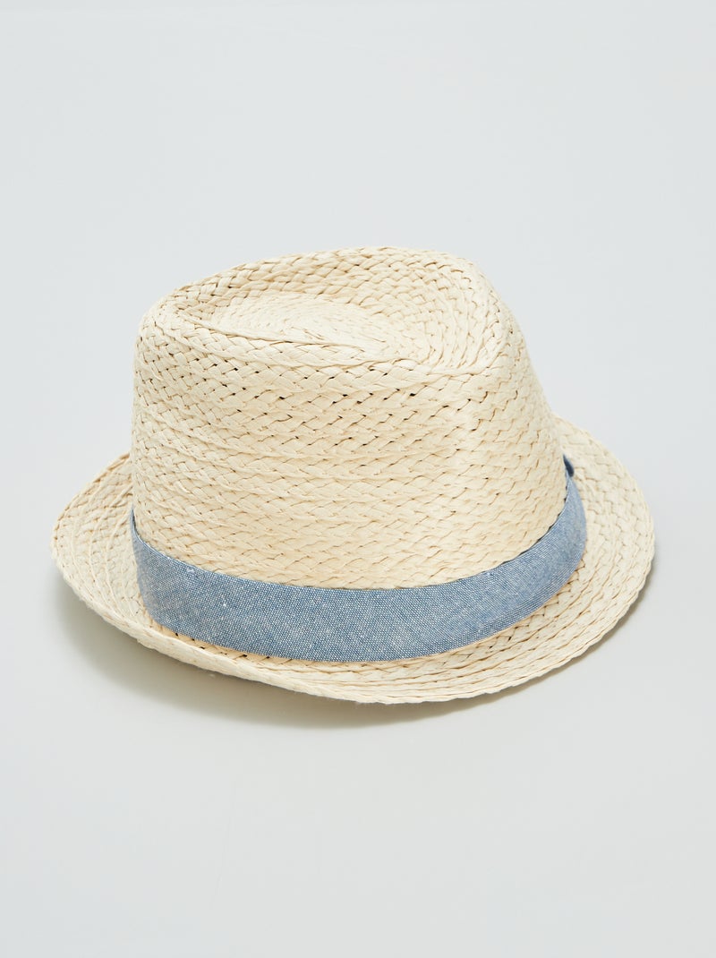 Sombrero de paja AZUL - Kiabi