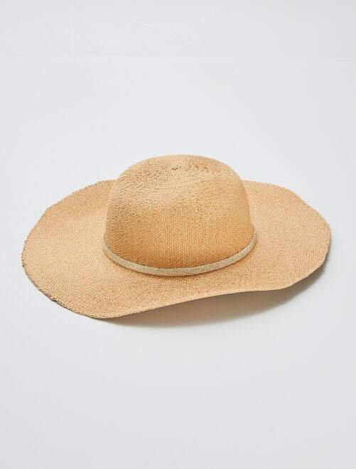 Sombrero de paja con brillos - Kiabi