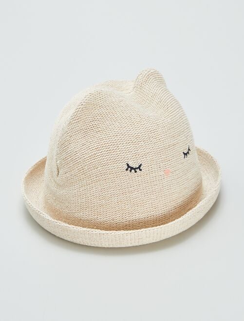 Sombrero de paja con 'orejas' - Kiabi