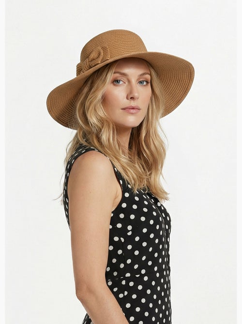 Sombrero de paja con un lazo elegante - Afibel - Kiabi