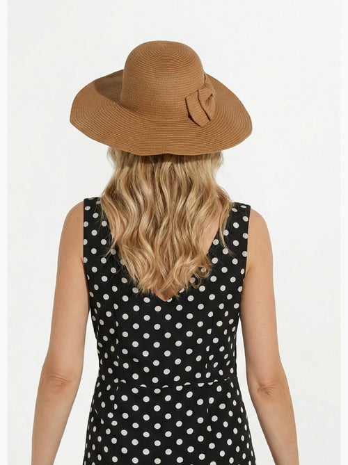 Sombrero de paja con un lazo elegante - Afibel - Kiabi