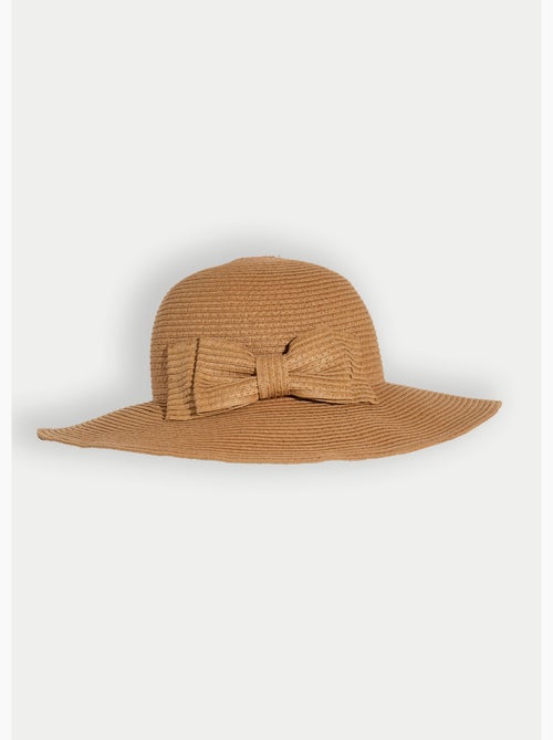 Sombrero de paja con un lazo elegante - Afibel - Kiabi