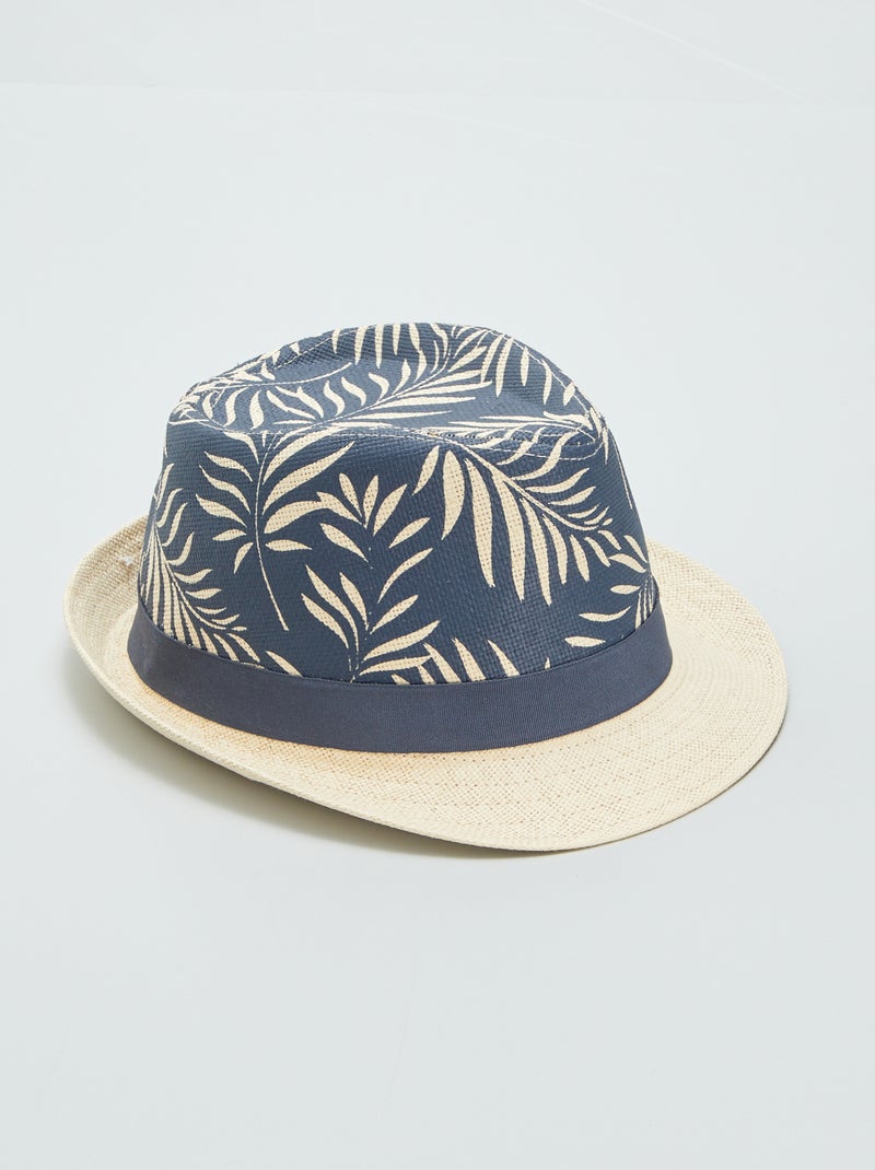 Sombrero de paja estampado BEIGE - Kiabi