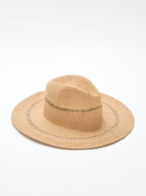 Sombrero de paja estilo Borsalino - Kiabi