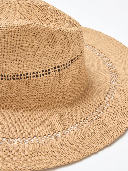 Sombrero de paja estilo Borsalino - Kiabi