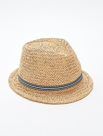 Sombrero de paja estilo Borsalino