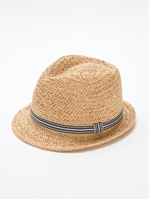 Sombrero de paja estilo Borsalino - Kiabi