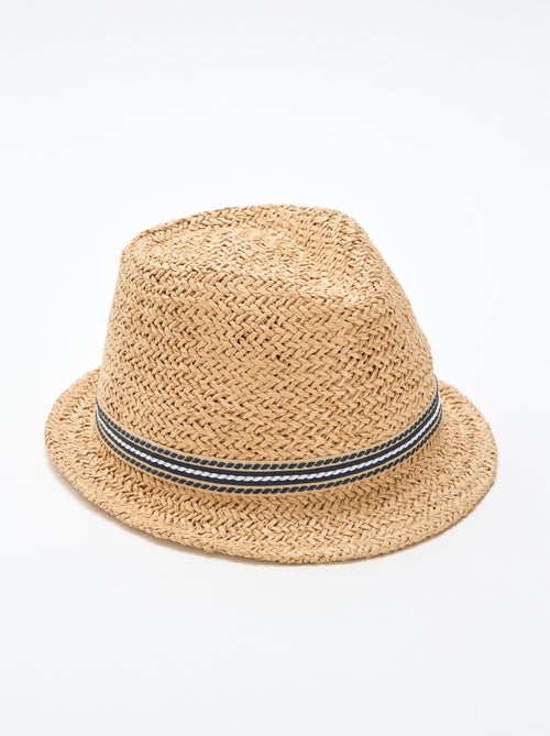 Sombrero de paja estilo Borsalino - Kiabi