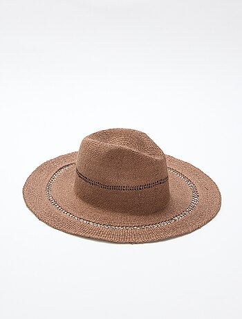 Sombrero de paja estilo Borsalino