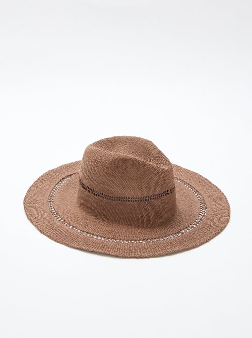 Sombrero de paja estilo Borsalino - Kiabi