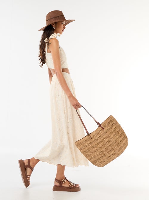 Sombrero de paja estilo Borsalino - Kiabi