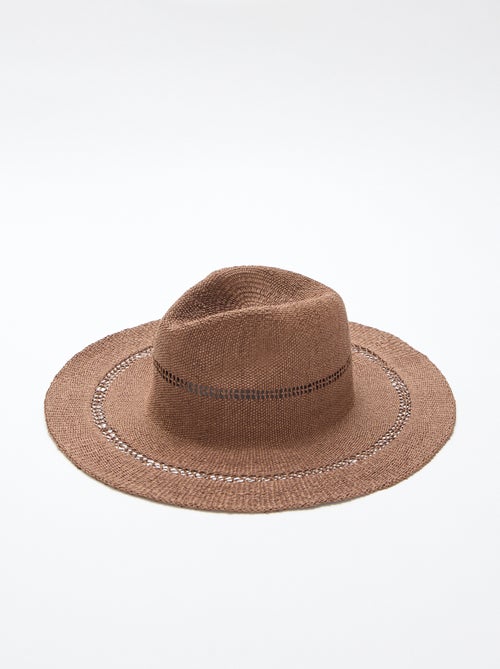 Sombrero de paja estilo Borsalino - Kiabi