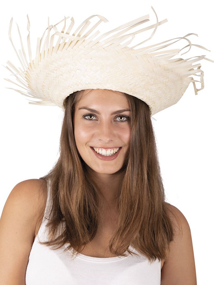 Sombrero de paja Hawái beige - Kiabi