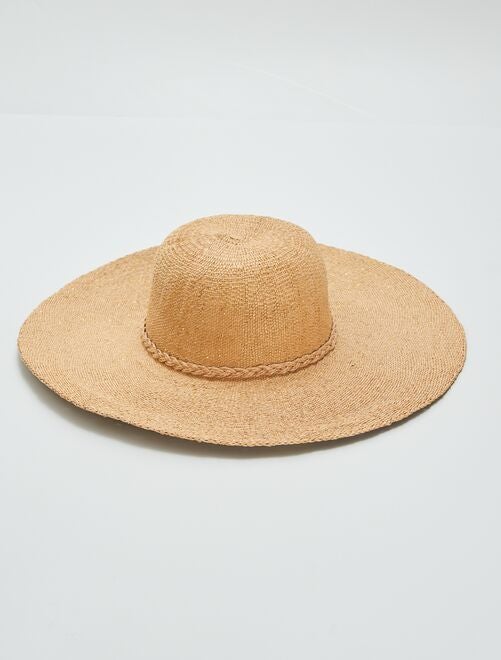 Sombrero de paja tipo capelina - Kiabi