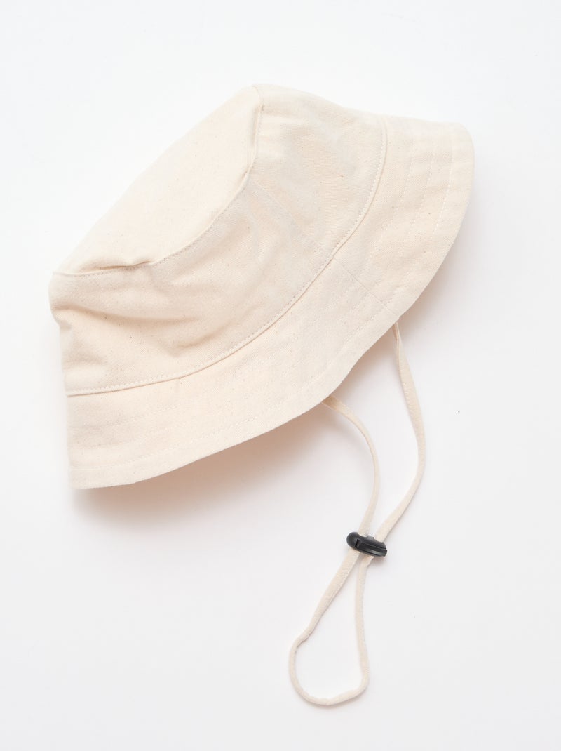 Sombrero de pescador con cordón de ajuste Blanco - Kiabi