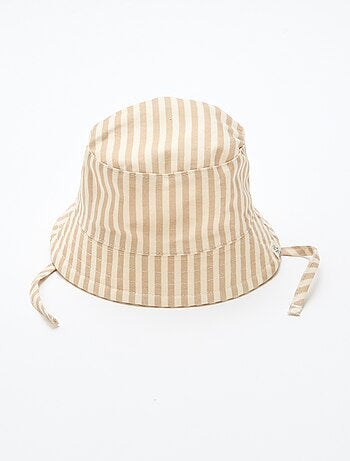 Sombrero de pescador de algodón a rayas