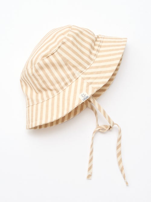 Sombrero de pescador de algodón a rayas - Kiabi