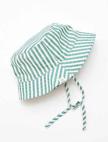 Sombrero de pescador de algodón a rayas