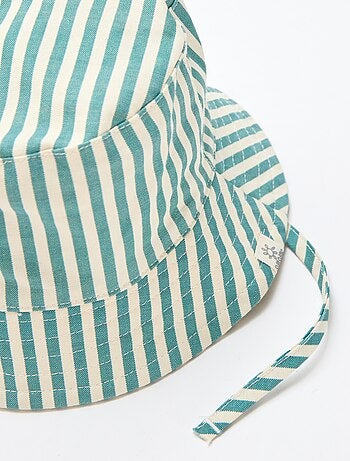 Sombrero de pescador de algodón a rayas