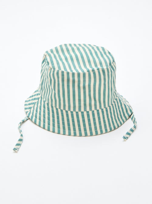 Sombrero de pescador de algodón a rayas - Kiabi
