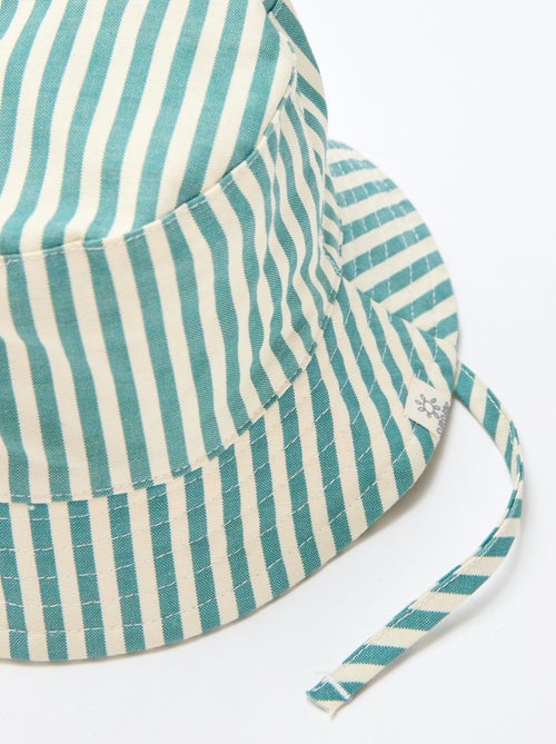 Sombrero de pescador de algodón a rayas - Kiabi