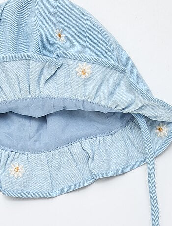 Sombrero de pescador vaquero bordado con flores