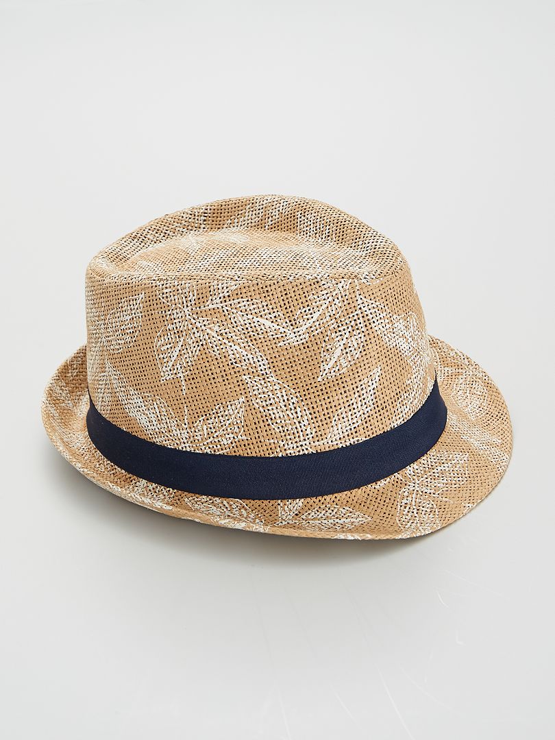 Sombrero de rafia estampado BEIGE - Kiabi