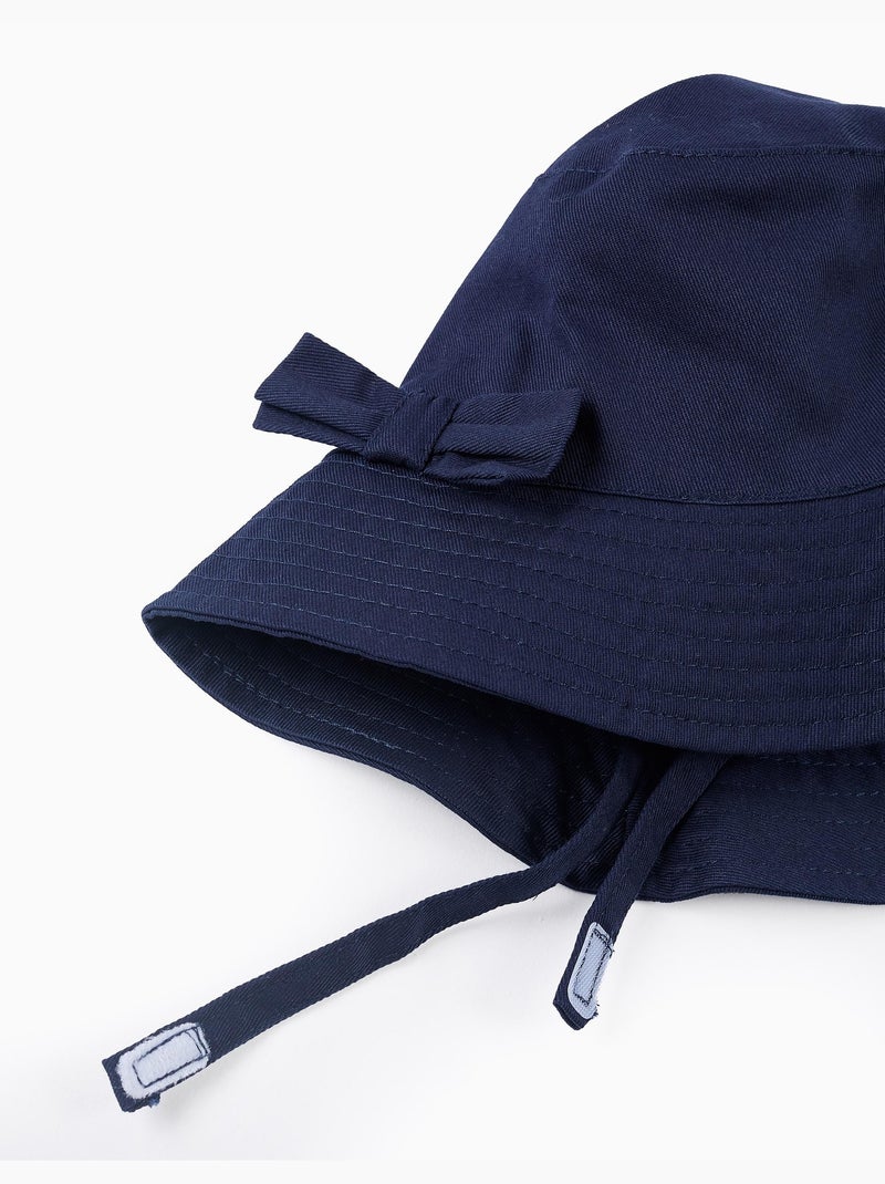 Sombrero de sarga con lazo Azul oscuro - Kiabi