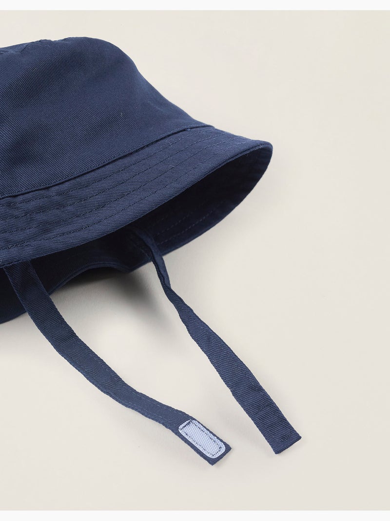 Sombrero de sarga con tiras laterales Azul oscuro - Kiabi