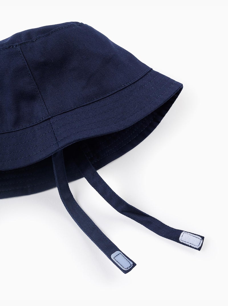 Sombrero de sarga con tiras laterales Azul oscuro - Kiabi