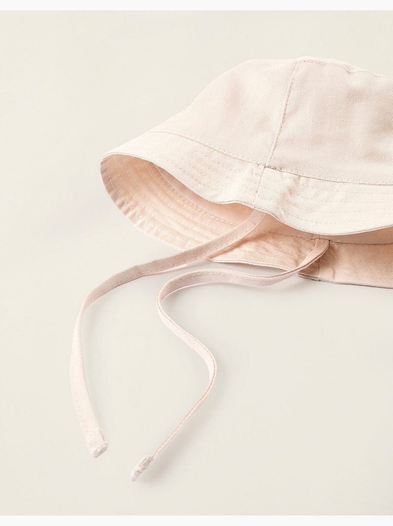 Sombrero de sarga con tiras laterales Beige claro - Kiabi