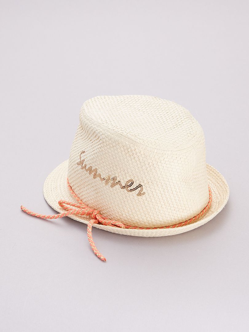Sombrero estilo borsalino 'Summer' BEIGE - Kiabi