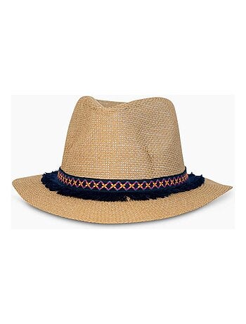 Sombrero fedora efecto paja Kebello