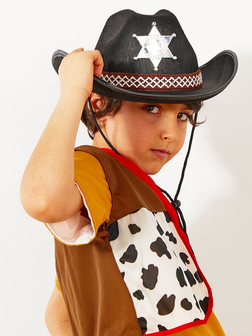 Sombrero infantil de sheriff negro - Kiabi