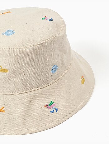 Sombrero Panamá con bordado Carolina Celas x Zippy