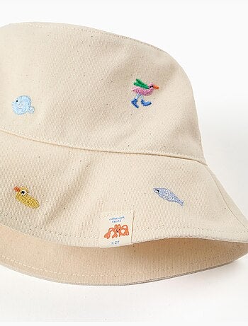 Sombrero Panamá con bordado Carolina Celas x Zippy