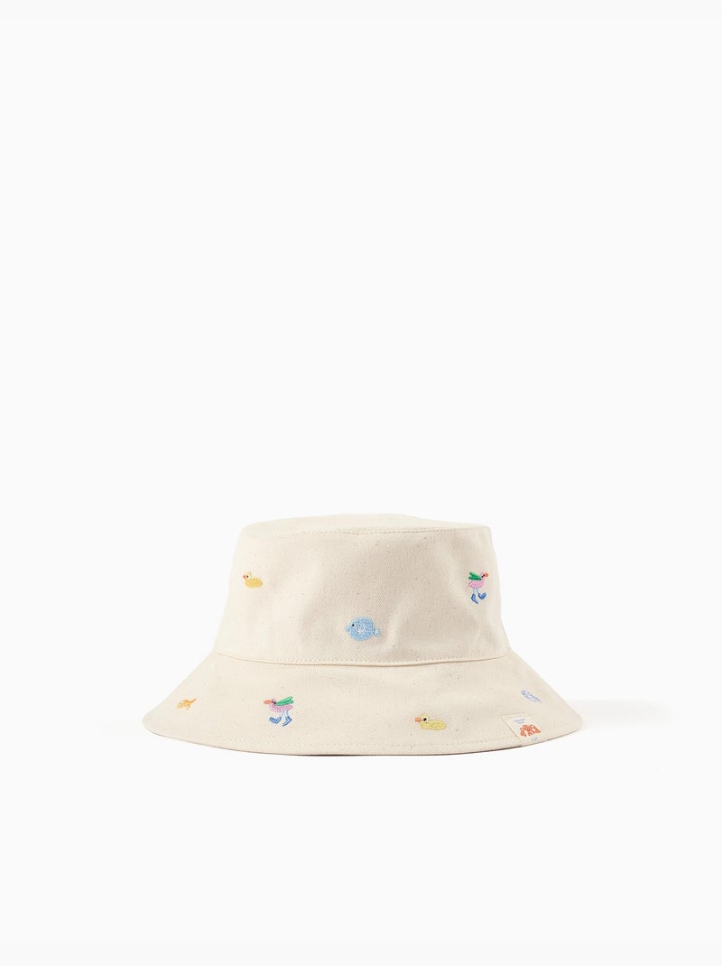 Sombrero Panamá con bordado Carolina Celas x Zippy Beige claro - Kiabi